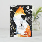 Invitation Fox Birthday Woods Whimsy (Debout devant)