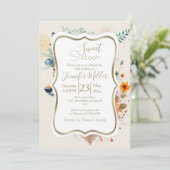 Invitation Fox Flower Crown Watercolor                        (Debout devant)