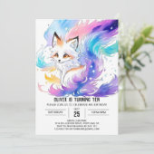 Invitation Fox Magic dans les bois Anniversaire (Debout devant)