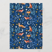 Invitation Fox Night Forest Celestial Seamless Pattern (Devant)