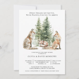 Invitation Fox Parents Et Baby Fox Baby shower