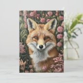 Invitation Fox Parmi Les Blooms Du Printemps (Debout devant)