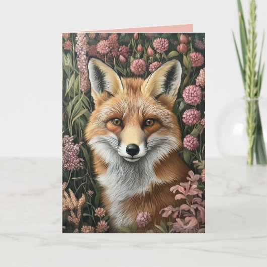 Invitation Fox Parmi Les Blooms Du Printemps (Devant)