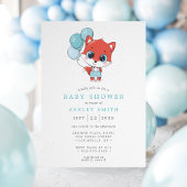 Invitation Fox Watercolor Boy Baby shower