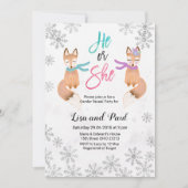 Invitation Fox Winter Silver sexe révéler l'invitation (Devant)