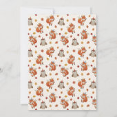 Invitation Foxes and Owl Woodland Fall Kids Birthday Party (Dos)