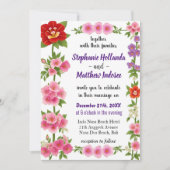 Invitation Foxglove Flowers in the Ream of Love and Unity - (Devant)