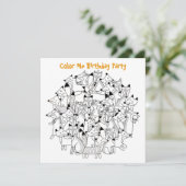 Invitation *~* FOXY FOXES personnalisables COULEUR MOI Annive (Debout devant)