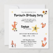 Invitation *~* FOXY FOXES personnalisables COULEUR MOI Annive (Dos)