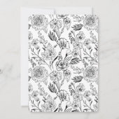 Invitation Foxy Woodland Fox Bride Élégante florale Sketched (Dos)