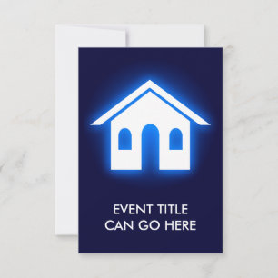 Invitation foyer bleu brillant