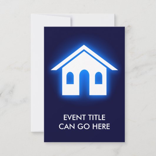 Invitation foyer bleu brillant (Devant)