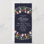 Invitation Foyer de Noël en bois Brunch de Noël (Devant)