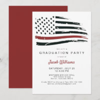Foyer Mince Red Line Drapeau Parti de graduation
