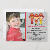 Invitation Foyers de pompiers (Devant)