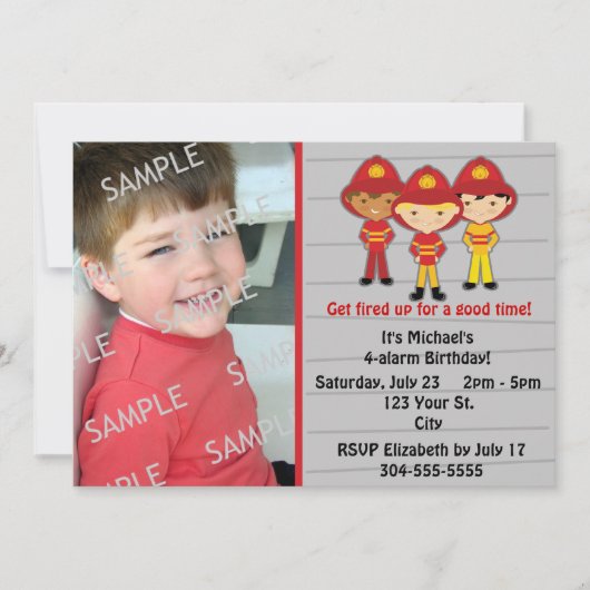 Invitation Foyers de pompiers (Devant)