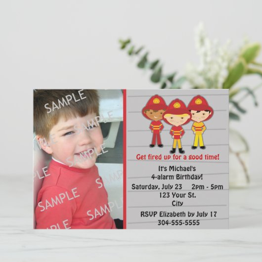 Invitation Foyers de pompiers (Debout devant)