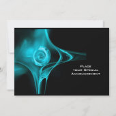 Invitation FRACTAL ROSE clair bleu noir (Dos)