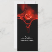 Invitation FRACTAL ROSE rouge vif noir (Dos)