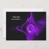 Invitation FRACTAL ROSE violet clair noir (Devant)