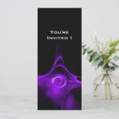 Invitation FRACTAL ROSE violet clair noir (Debout devant)