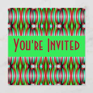 Invitation fractale rose verte