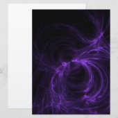 Invitation fractale violette (Devant / Derrière)