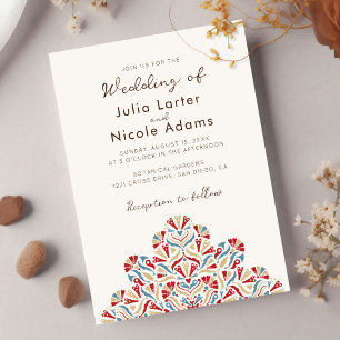 Invitation Fragrance florale vibrante Délice Mandala Mariage
