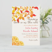 Invitation Fraîche Citrus Foliage Citrus Fraîche Mariage phot (Debout devant)