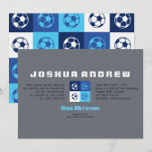 Invitation FRAÎCHE de bat mitzvah de barre du (Devant / Derrière)