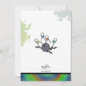 Invitation fraîche de bowling de grève (Dos)