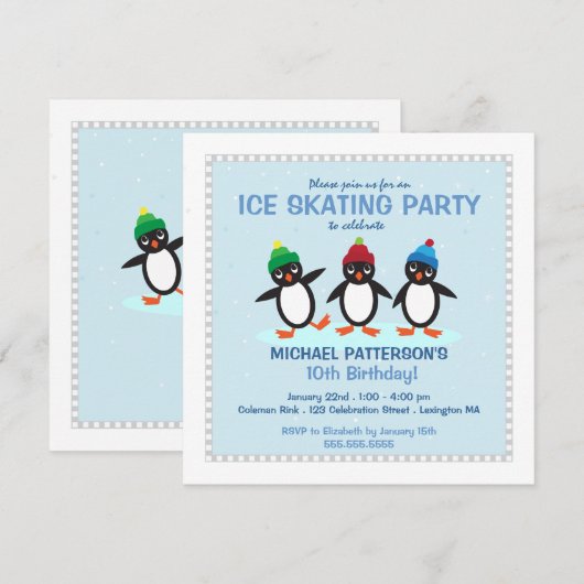 Invitation fraîche de fête d'anniversaire de (Devant / Derrière)