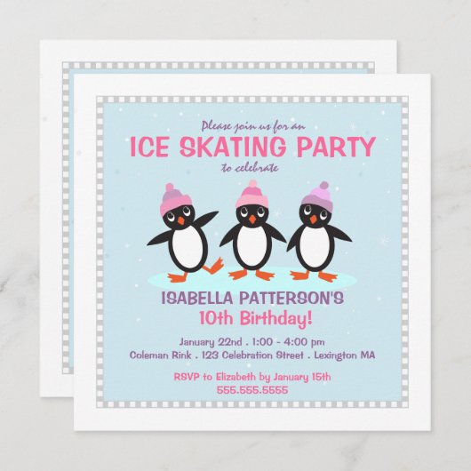 Invitation fraîche de fête d'anniversaire de (Devant / Derrière)