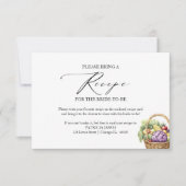 Invitation Fraîche De La Demande De Recette De Fête des marié (Devant)