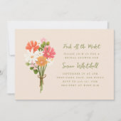 Invitation Fraîche De La Fête des mariées Bouquet De Fleurs D (Devant)