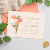 Invitation Fraîche De La Fête des mariées Bouquet De Fleurs D