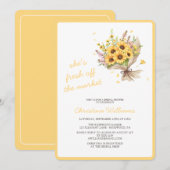 Invitation Fraîche De La Fête des mariées Florale Du Marché (Devant / Derrière)