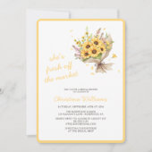 Invitation Fraîche De La Fête des mariées Florale Du Marché (Devant)