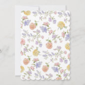 Invitation Fraîche de la Fête des mariées florale rose du mar (Dos)