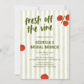 Invitation Fraîche De La Vigne Tomate Fête des mariées Levée (Devant)