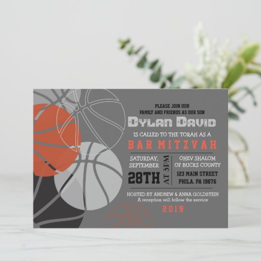 Invitation FRAÎCHE de Mitzvah de barre de (Debout devant)