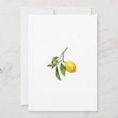 Invitation Fraîche Du Marché Fête des mariées Citrus Citron (Dos)