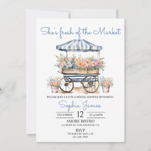 Invitation Fraîche du marché Modèle d'invitation de douche nu (Devant)