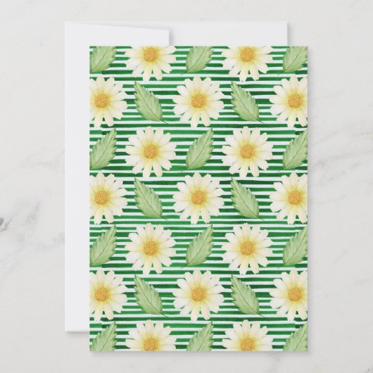 Invitation Fraîche Fête des mariées florale (Dos)