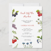 Invitation Fraîche hors du marché Agriculteurs Marché douche (Devant)