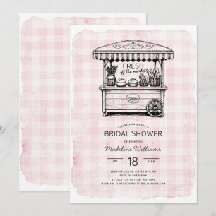 Invitation Fraîche hors du marché Boulangerie Fête des mariée