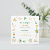 Invitation Fraîche Hors Du Marché Douche Nuptiale Tirée À La  (Debout devant)