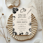 Invitation Fraîche Hors Du Marché Douche Nuptiale Tirée À La