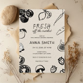 Invitation Fraîche Hors Du Marché Douche Nuptiale Tirée À La