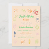 Invitation Fraîche Hors Du Marché Douche Nuptiale Tirée À La (Devant)